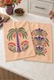 Purple Date Palm Peach Purple Palm and Flower Patterned 2-Piece Kitchen Towel Set 35X55 - 4
