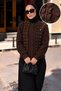 Ruffled Front Knitwear Cardigan Tsd260337 Brown - 2