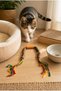 3-Piece U-Shaped Matatabi Cat Toy, Natural Wooden Stick with Cotton Rope and Bell, Colorful - 6