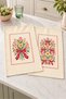 Bowknot Bouquet 2-Piece Kitchen Towel Set with Bowknot and Floral Pattern 35X55 - 5