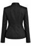 Black Design Buttoned Shiny Fabric Jacket - 2Y1411 - 2