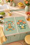 Honey Garden Green Bee and Daisy Patterned Botanical 2-Piece Kitchen Towel Set 35X55 - 7