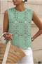 Mint Crochet Sleeveless Blouse
