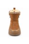 Women's Winter Furry Suede Leather Thick Soled Zippered Casual Boots - 3