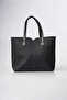 Women's Shoulder Bag with Mirror Charm Accessory, Textured Daily Stylish Handbag, Black 18344 - 6
