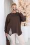Plus Size Pearl Embroidered Modal Fabric Blouse - 7
