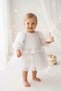 Baby Girl Cotton Polka Dot Tulle Tutu Dress Long Sleeve with Bow Birthday Holiday Wedding Party Special Occasion Dress 6-24 Months