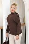 Plus Size Modal Fabric Blouse with Bead Accessories on the Shoulder - 3