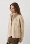 Lobeile women's zippered pocket beige sweatshirt - 4