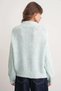 6701 Women's Soft Textured Crew Neck Oversize Knitwear Sweater Mint - 4