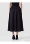 Two Mt Shop Quality Natuvera Black Poplin Plain Midi Women's Skirt - 4