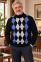 Men's Half Fisherman Patterned Sweater Organic Cotton Knitwear Winter Comfortable Fit