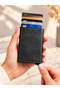 Men's Wallet, Belt, Card Holder and Mechanism Wallet Set, Boxed, Stylish Gift Set, Black Color - 2