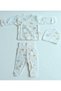 0-3 Months Cute Patterns 3 Pieces Boneli Zibin Set Made of 100% Cotton - 2
