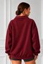 Women's Polo Collar Cotton Soft Fabric Oversize Sweatshirt - 8