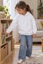 Girls' and Boys' Hooded Sweatshirt White 3 Thread Rostered Fabric with Kangaroo Pocket - 5
