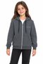 32510-26 Unisex Kids Beauty Embroidered Hooded Zippered Kangaroo Pocket Sweatshirt 9-12 Years - 5