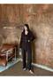 Feme- Brown Laser Cut Belted Blazer Jacket Trousers Set