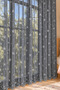 Star Patterned Children's Room Tulle Curtain Gray Boy's Room Ready to Use with Medium Pleated Cornice - 4