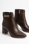 Nelap Toka Stoned Heeled Women's Heeled Boots Brown Skin - 2