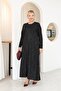 Plus Size Stoned Flared Dress - 5