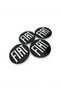 Fiat Design Drop Sticker Black Fiat Wheel Hub 5.5cm Compatible