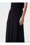 Alita City Farkıyla Lcw Everyday Black Knitwear Plain Long Women's Skirt - 3