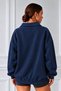 Women's Polo Collar Cotton Soft Fabric Oversize Sweatshirt - 7