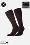 Unisex Organic Cotton Flight and Pilot Knee Socks with Special Firming Technology Brown