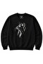Silver Gaze Cat Line Art Graphic Sweatshirt