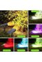 أضواء أرضية تعمل بالطاقة الشمسية، عبوة من قطعتين، 7 ألوان و9 أوضاع RGB، تحكم بالزر - 3