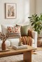 Antique Curtain Design – Digital Printed Ribbed Cushion Cover - 43X43Cm - 2