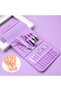 Travel Type 16 Piece Manicure Pedicure Set with Bag Nail Care Set Hand and Foot Care Kit Lavender - 2