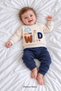 Baby Boy Set Wild Giraffe Patterned 2-Piece Set Top and Bottom Seasonal Set 3 6 9 12 Months - 2