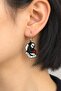 Endless Solitude Shaped Enamel Women's Earrings Double Piece Handmade Earrings