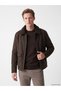I Normal Fit Fur Roba Collar Men's Suede Coat from Freezen Store - 2