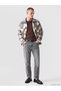 Özmarka New Season Beige Plaid Patterned Men's Lumberjack Coat - 2