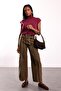 Plum Turtleneck Sleeveless Mercerized Knitwear 4100 - 5