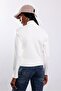 Ecru Stand Collar Zippered Cardigan 0657 - 5