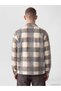 Özmarka New Season Beige Plaid Patterned Men's Lumberjack Coat - 5