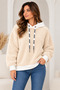 Women's Plush Textured Hooded Oversize Sweatshirt