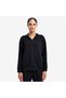 Black Women's Zippered Hooded Sweatshirt 26S-2221-26N