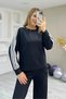 Modal Fabric Women's 4-Stripe Detailed Wide Leg Tracksuit Set Oversize Sweat