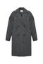 Women's Gray Wool Blend Long Cashmere Coat - 2