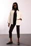 Beige Velvet Collar Double Pocket Jacket - 3