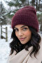 Women's Premium Soft Beret and Cut-To-Fit Finger Gloves Dual Winter Combination Set - 4