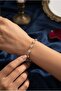 Bracelet with brass gold color zircon stone - 3