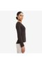 Brown Women's Long Sleeve T-Shirt 26S-2207-26N - 2
