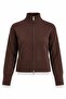 Brown Mock Neck Zippered Cardigan 0657