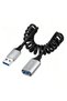 كابل USB 3.0 ملفوف من النوع A ذكر إلى أنثى، قابل للتمدد بطول 3.28 قدم